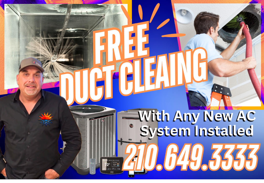 Free duct cleaning with AC installation